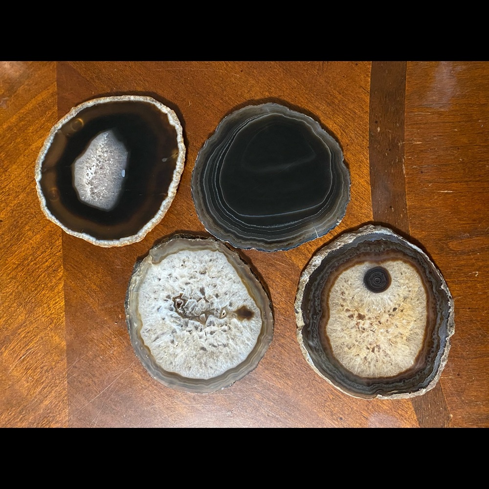***SOLD*** Brown Geode Coasters (Set of 4)